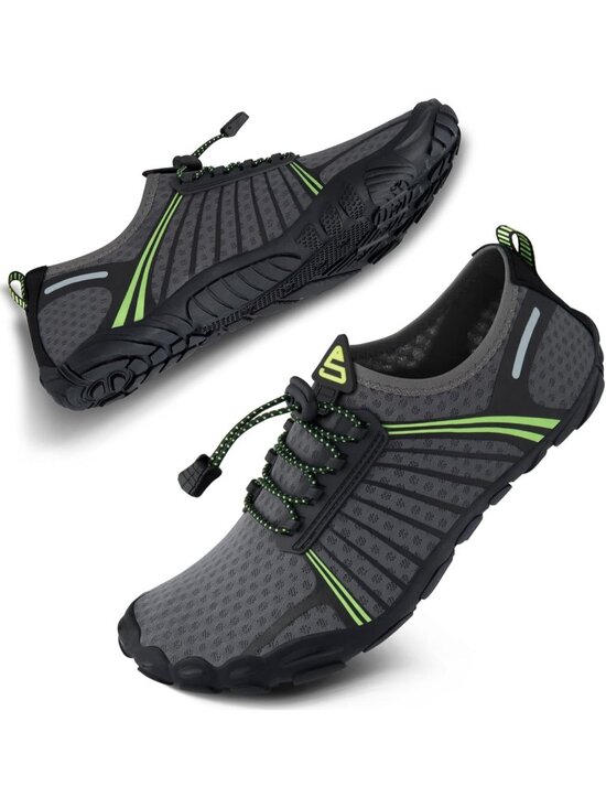 ?Men\'s Blackgreen Spandex Low Top Quick Dry Comfortable Lace up Shoes main image 5